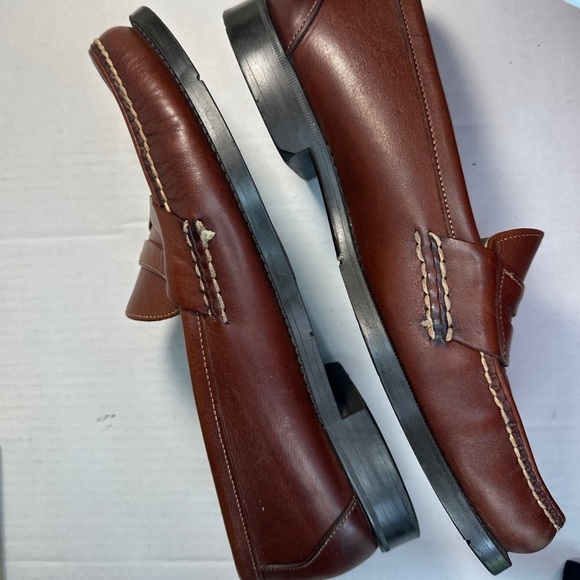 DEXTER Comfort Penny Loafer Shoe Brown With Contrasting Stitching Size 10WW - Picture 8 of 10